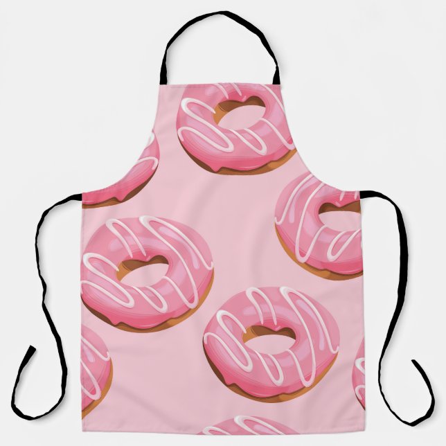 Glasierte Donuts Nahtloser Hintergrund Schürze (Vorderseite)