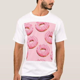 Glasierte Donuts Nahtloser Hintergrund T-Shirt