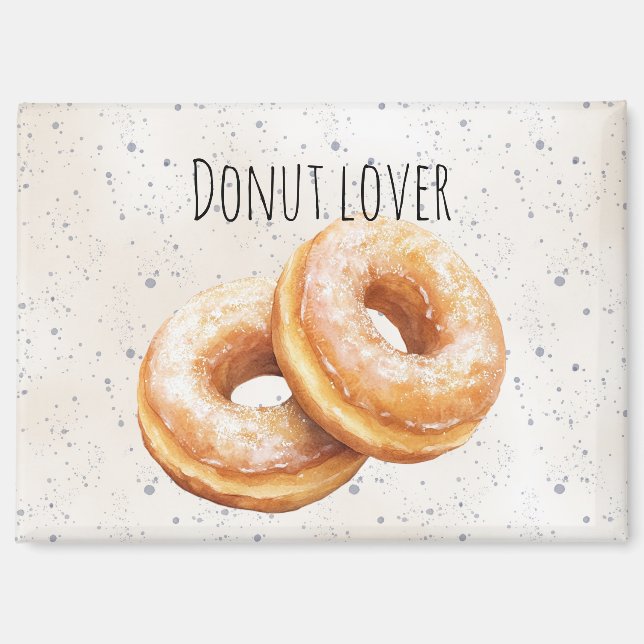 Glasierte Donuts Süße Leckereien Magnet (Vorderseite)