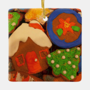 Glasierte Lebkuchen Kekse Keramikornament