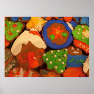 Glasierte Lebkuchen Kekse Poster