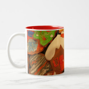 Glasierte Lebkuchen Kekse Zweifarbige Tasse