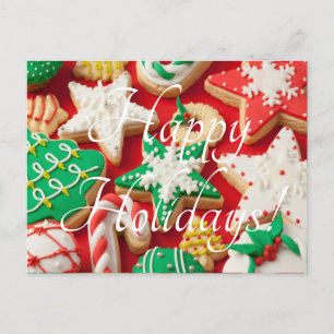 glasierte Weihnachtsplätzchen Feiertagspostkarte