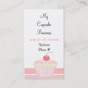 Glasierter rosa Cupcake Visitenkarte