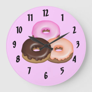 Glasig-glänzende Schaumgummiringe Große Wanduhr