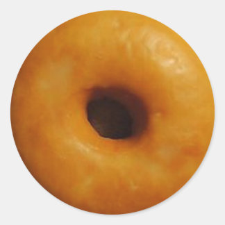 Glasig-glänzender Krapfen-Aufkleber Runder Aufkleber