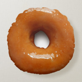 Glasig-glänzender Krapfen-rundes Kissen