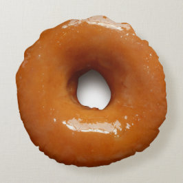 Glasig-glänzender Krapfen-rundes Kissen