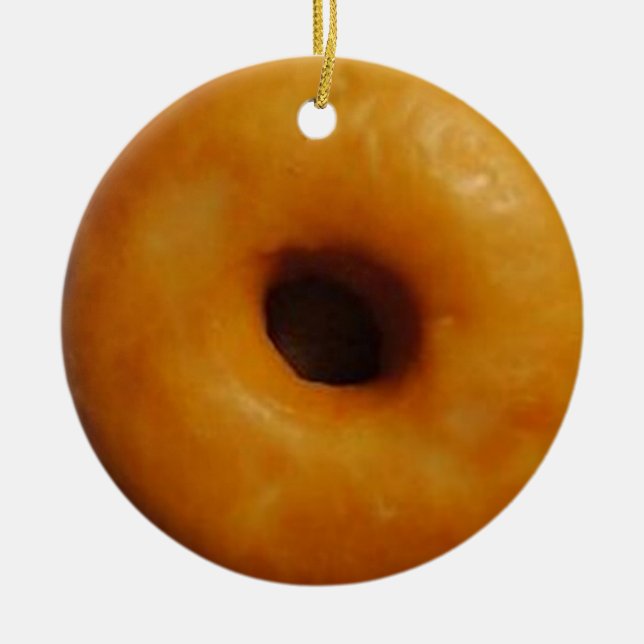 Glasig-glänzender Krapfen-Verzierung Keramikornament (Vorne)
