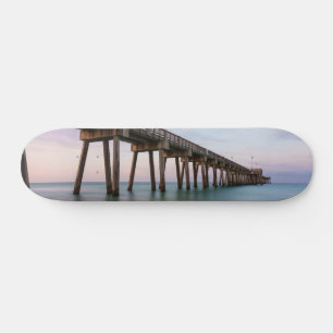 Glasige Gewässer Am Panama City Beach Pier Skatebo Skateboard