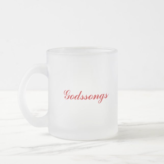 Glaskaffee-Tasse-Totes Rot Mattglastasse (Links)