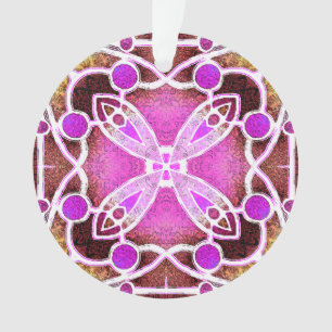 Glaskatholische Fenster in Maroon und Rosa Ornament