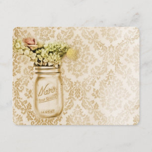 Glaskeramikklee aus Champagner Einladung