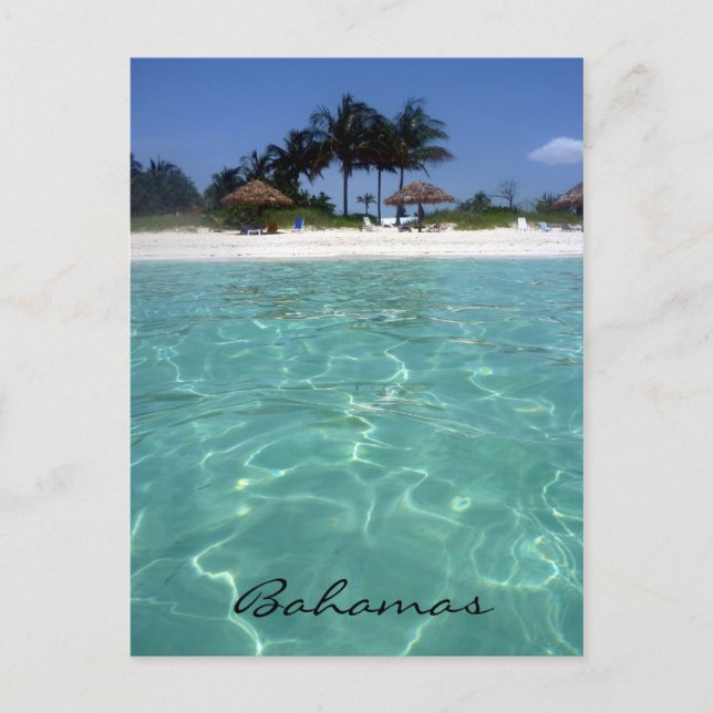 glasklare Bahamas Postkarte (Vorderseite)