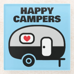 Glaskocher für Wohnwagen Happy Campers Glasuntersetzer