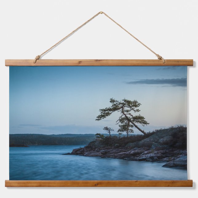 Glaskogen Schweden Wandteppich Mit Holzrahmen (Vorne)