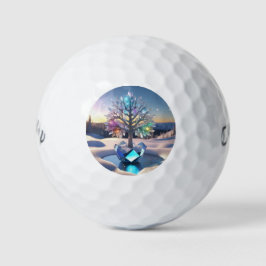 Glaskristall, Glitzer innen, Kristallbäume Golfball