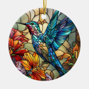 Glaskunst, Hummingbird, gefestigtes Glas Keramik Ornament