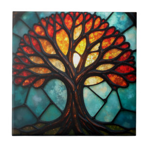 Glasmalerei Baum des Lebens Fliese