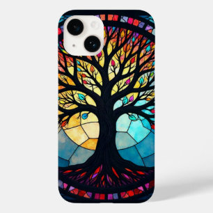 Glasmalerei, Baum des Lebens Glasmalerei Case-Mate iPhone 14 Hülle