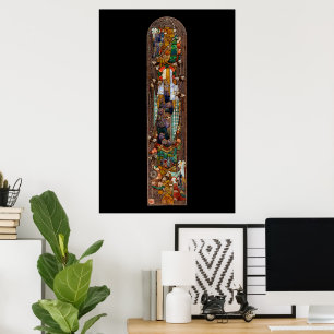 Glasmalerei-Design für St. Gobnait Poster