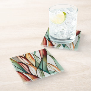 Glasmalerei-Gras Glasuntersetzer