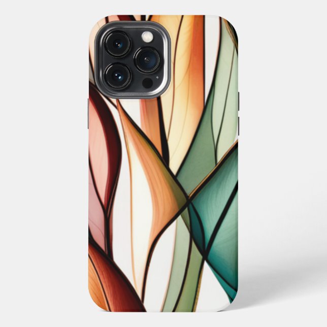 Glasmalerei-Gras iPhone 13 Pro Max Hülle (Rückseite)