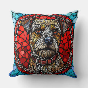 Glasmalerei-Hundekunst Kissen