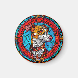 Glasmalerei-Hundekunst Magnet