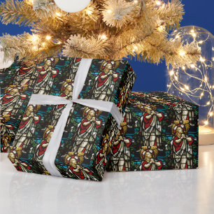 Glasmalerei Jesus betet in der Wildnis  Geschenkpapier