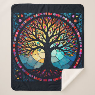 Glasmalerei Kunst, Baum des Lebens Glasmalerei Sherpadecke