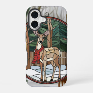 Glasmalerei Kunst, Glasmalerei Stil Hirsch Kunst iPhone 16 Hülle