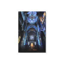 Glasmalerei Projektion Leuchten Ruine Kathedrale