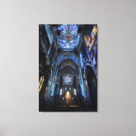 Glasmalerei Projektion Leuchten Ruine Kathedrale Leinwanddruck