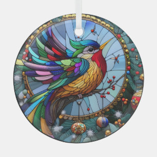 Glasmalerei-Vogel Ornament Aus Glas