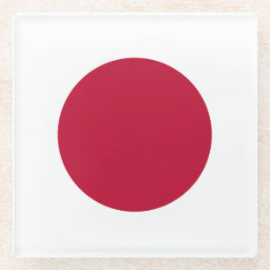 Glasoberglas Japanische Flagge Glasuntersetzer