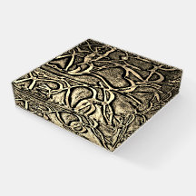 Glaspapiergewicht mit abstraktem Design