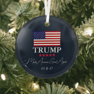 GLASPRÄSIDENT DONALD TRUMP CHRISTMAS ORNANATION ORNAMENT AUS GLAS