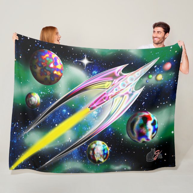 Glasrakete große Horizontal Fleecedecke (Beispiel)