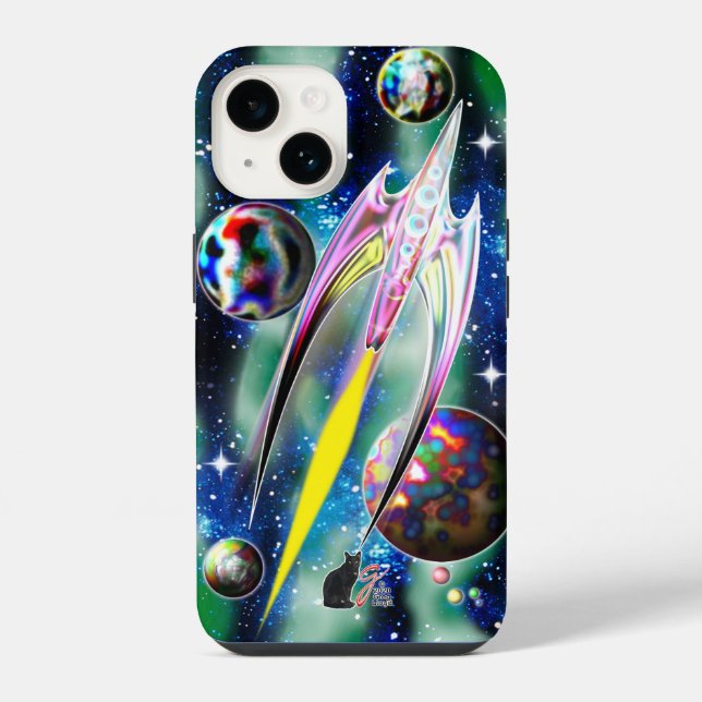 Glasrakete iPhone 14 Hülle (Rückseite)