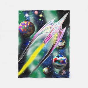 Glasrakete Klein Fleecedecke