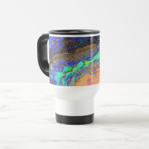 Glass Abalone-Muschel Abstrakt Mosaik Reisebecher