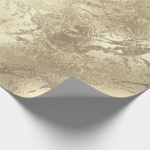 Glass Abstrakt Sepia Gold Marble Shiny Metallic Geschenkpapier