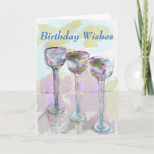 glass, Birthday Wishes Karte