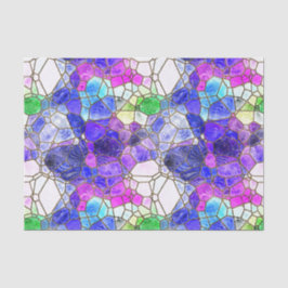 Glass Blue Lila Green Decoupage Seidenpapier