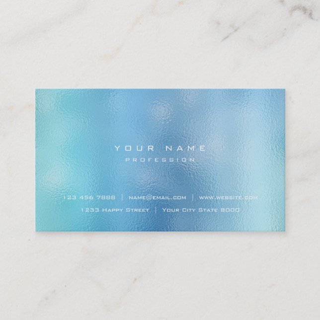Glass Blue Sky Ocean Water Grass Ombre Stylist Vip Visitenkarte (Vorderseite)