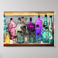 Glass Bottles in Window