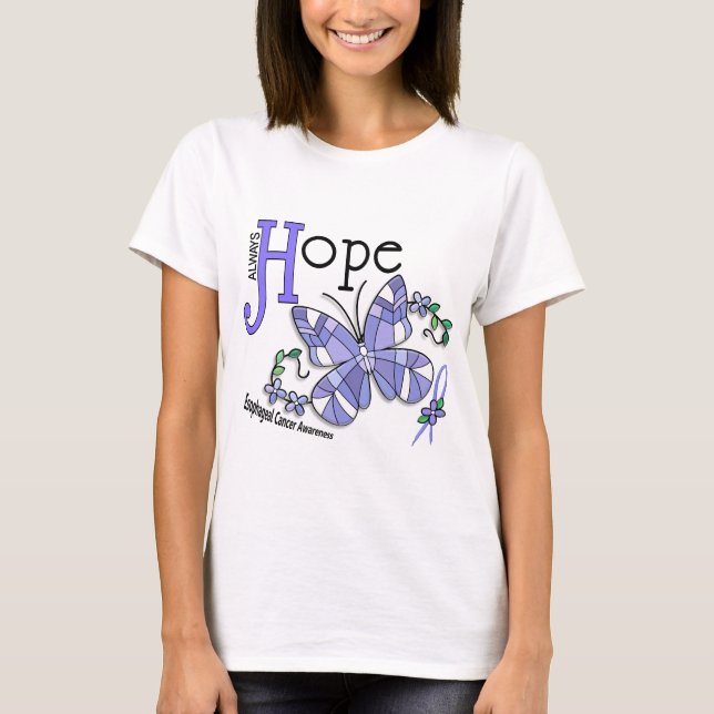 Glass Butterfly Ösophaguskrebs T-Shirt (Vorderseite)