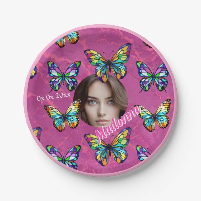 Glass Butterfly Pappteller (Vorderseite)