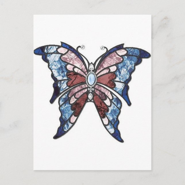 Glass Butterfly Postkarte (Vorderseite)